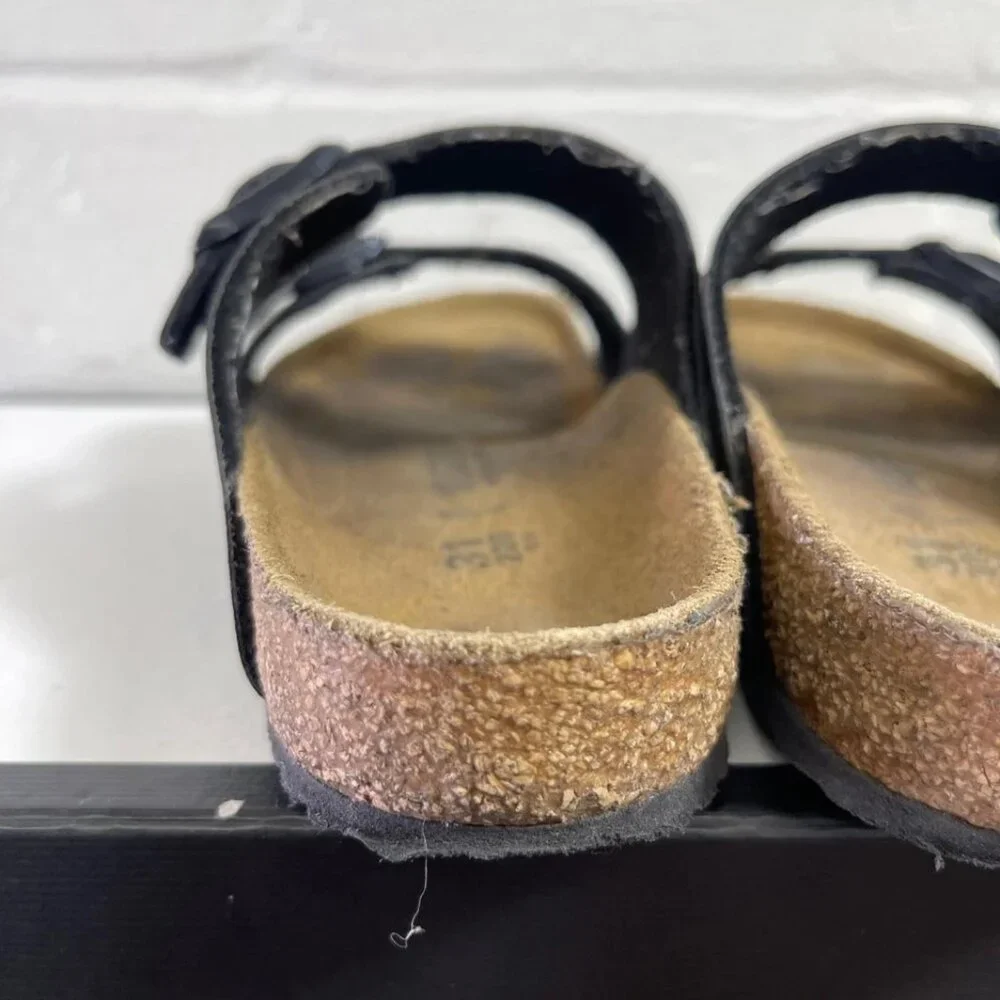 Birkenstock Arizona Black Leather Slide Sandals Slip On Kids Size 31 EU/13 US‎